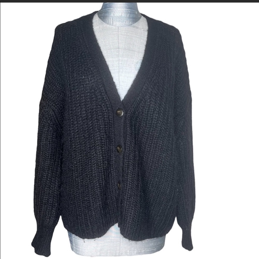 Sezane Achille Black Cardigan